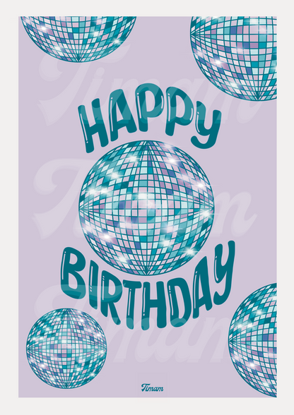 🪩Carte anniversaire Happy birthday🪩