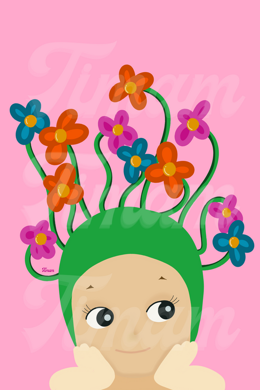 💐Carte postale Baby Flowers💐