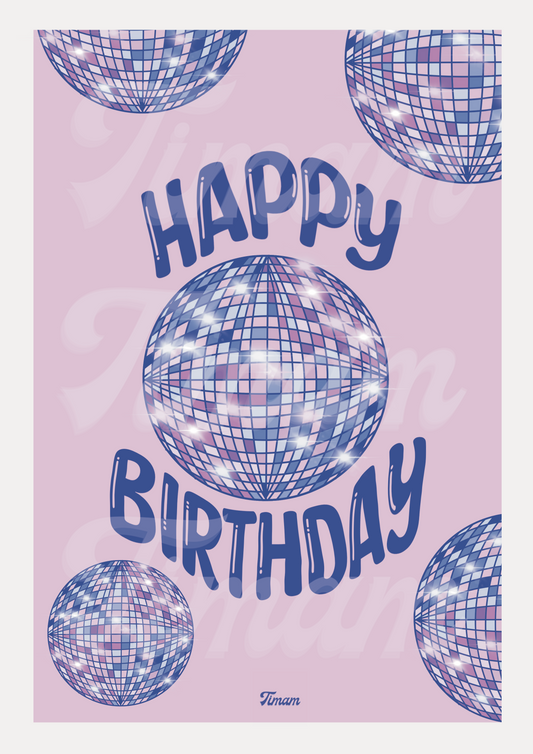 🪩Carte anniversaire Happy birthday🪩