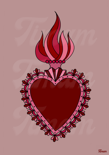 ❤️‍🔥Carte postale Cœur ex Voto❤️‍🔥