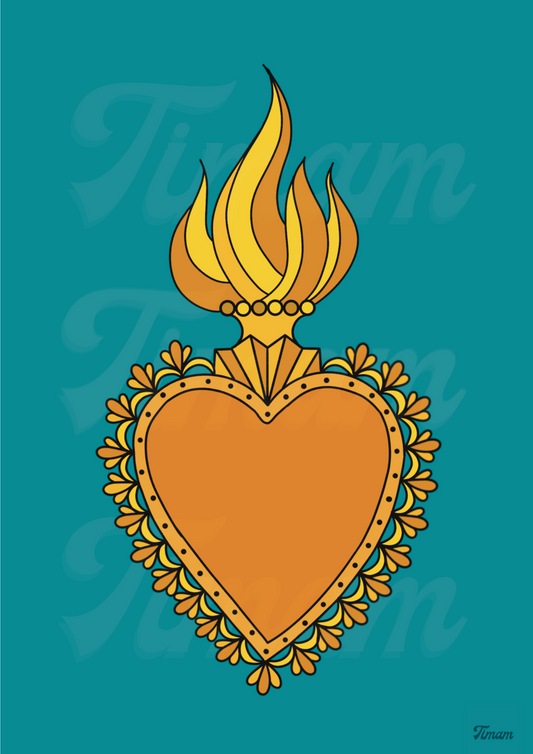 ❤️‍🔥Carte postale Cœur ex Voto❤️‍🔥